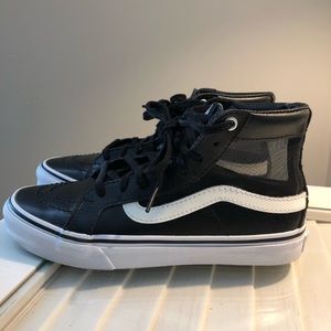 Vans Sk8-Hi Slim Cutout Mesh High-Top Leather Sz 5